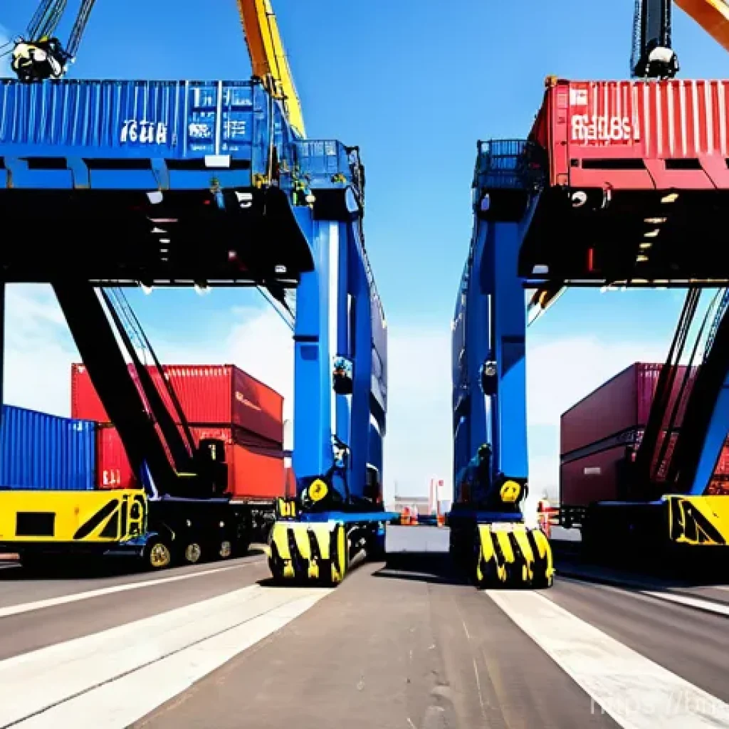 스마트 항만 시스템 - **Prompt: The Evolution of Ports: A Dual Perspective.**
    A dynamic, horizontally split image comp...