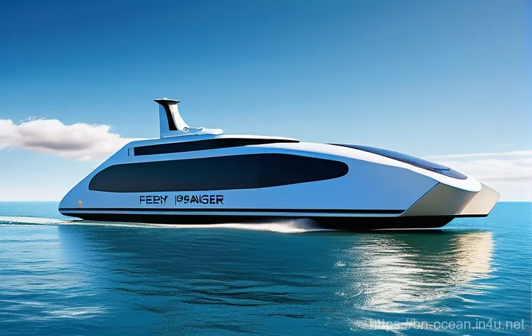 고속 해양 운송 기술 - **Prompt 1: Futuristic High-Speed Passenger Hydrofoil Ferry**
A sleek, ultra-modern passenger fe...