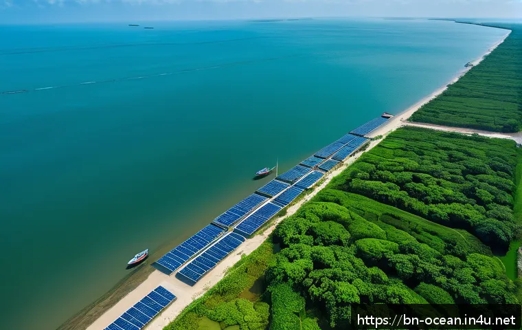 해양 쓰레기 수거 시스템 - A highly detailed scene of an automated drone flying over a coastal area in Bangladesh, equipped wit...