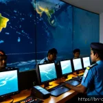 해양 사고 대응 시스템 - Photorealistic maritime emergency response command center in coastal Bangladesh, Bangladeshi rescue ...